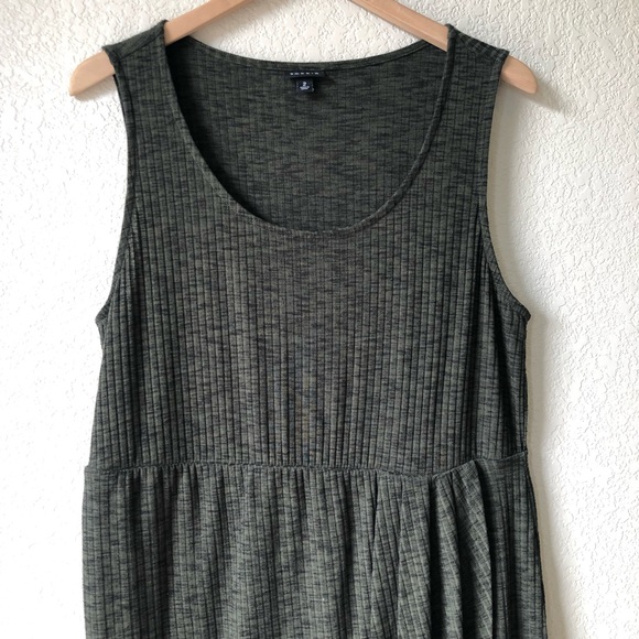 Torrid Sleeveless Ribbed Knit faux wrap sheath dress marled green 2x - Picture 2 of 5